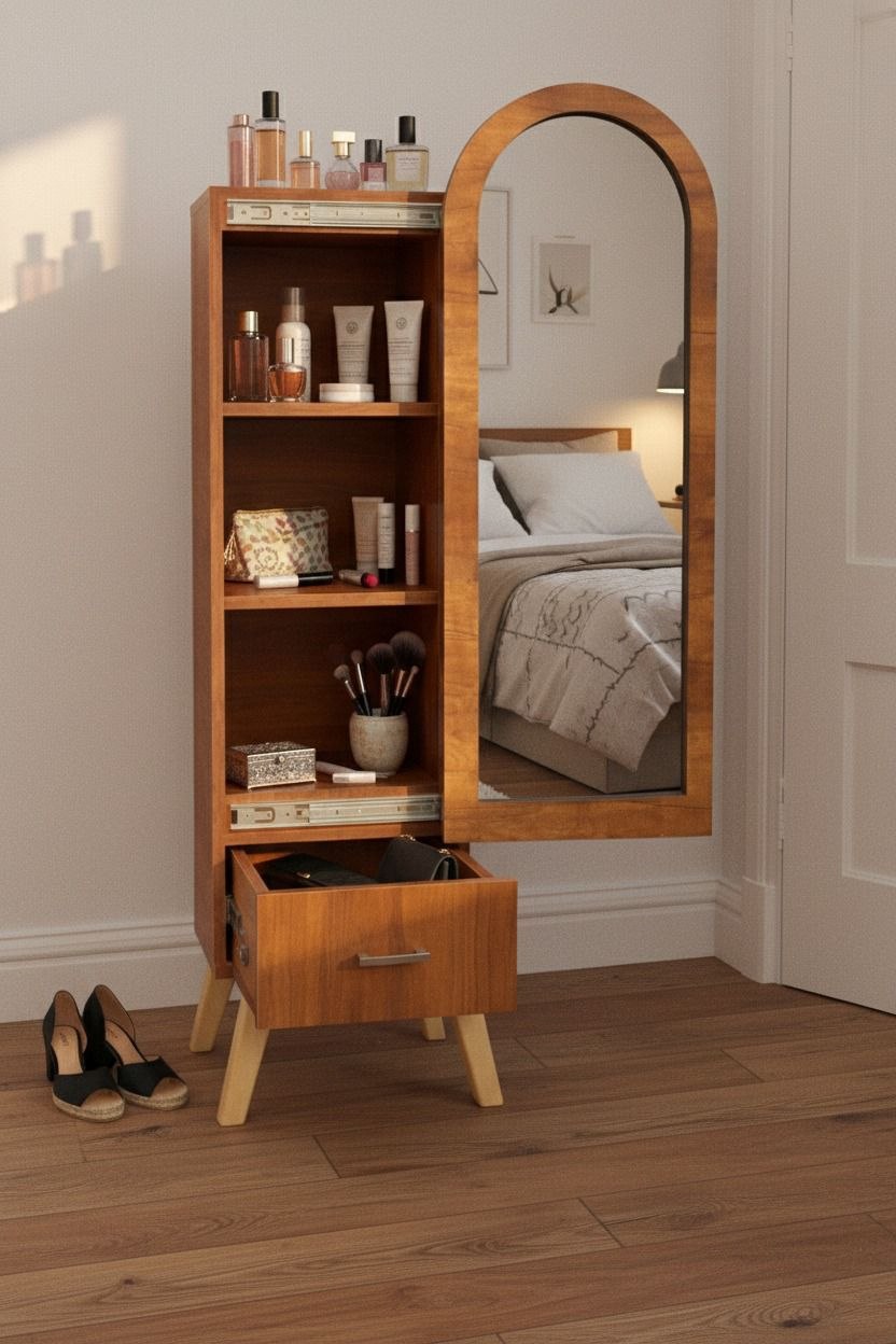 المرآة العجيبة 🥳 اثنان في واحد .☺️ منظم + مرآة