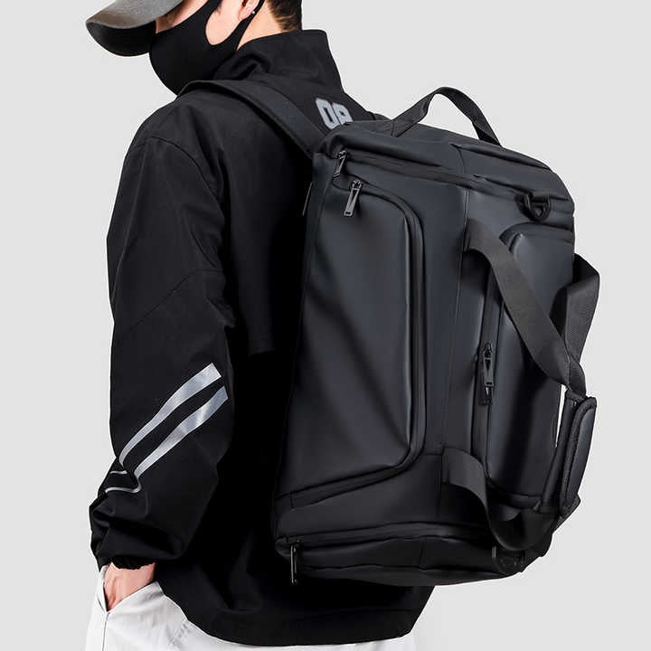 Fermeture à glissière et compartiment à chaussures sac à dos de sport et de voyage pour hommes femmes sac de sport décontracté avec motif personnalisé